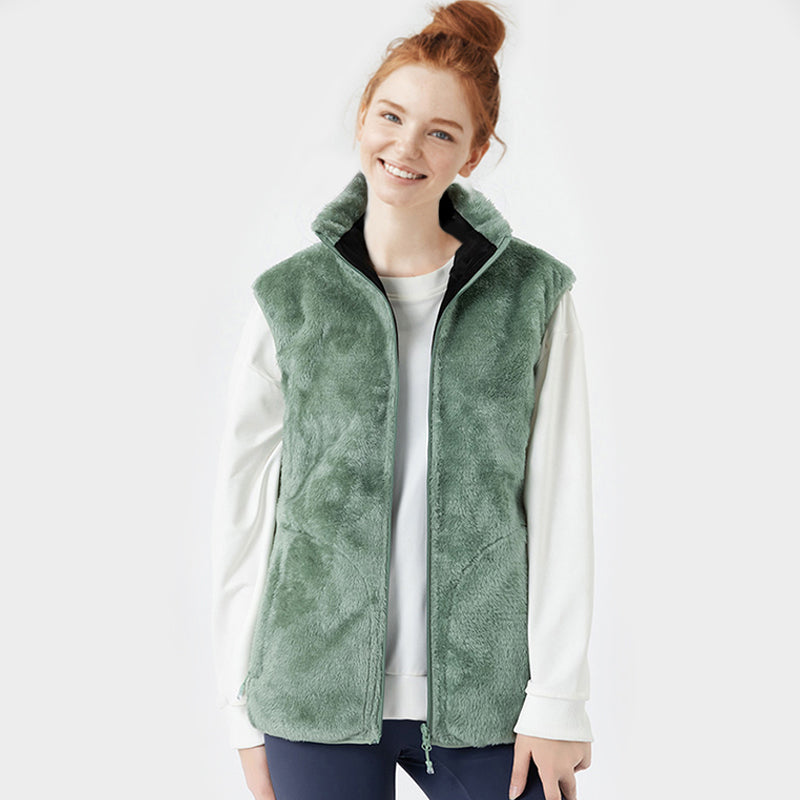 Sweat Plaid Chauffant Sans Manche